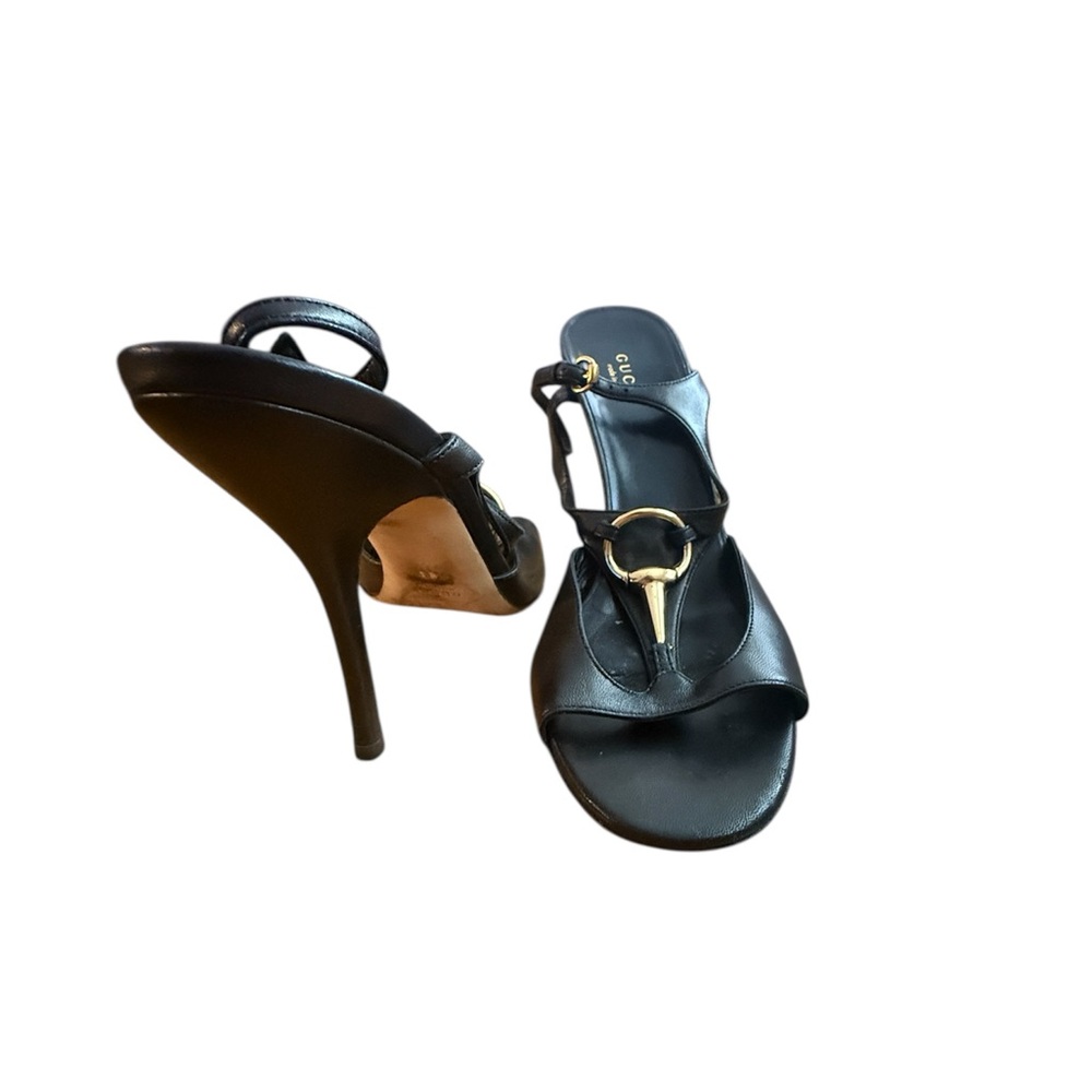 Gucci Horsebit Black Women's Sandals Size 38